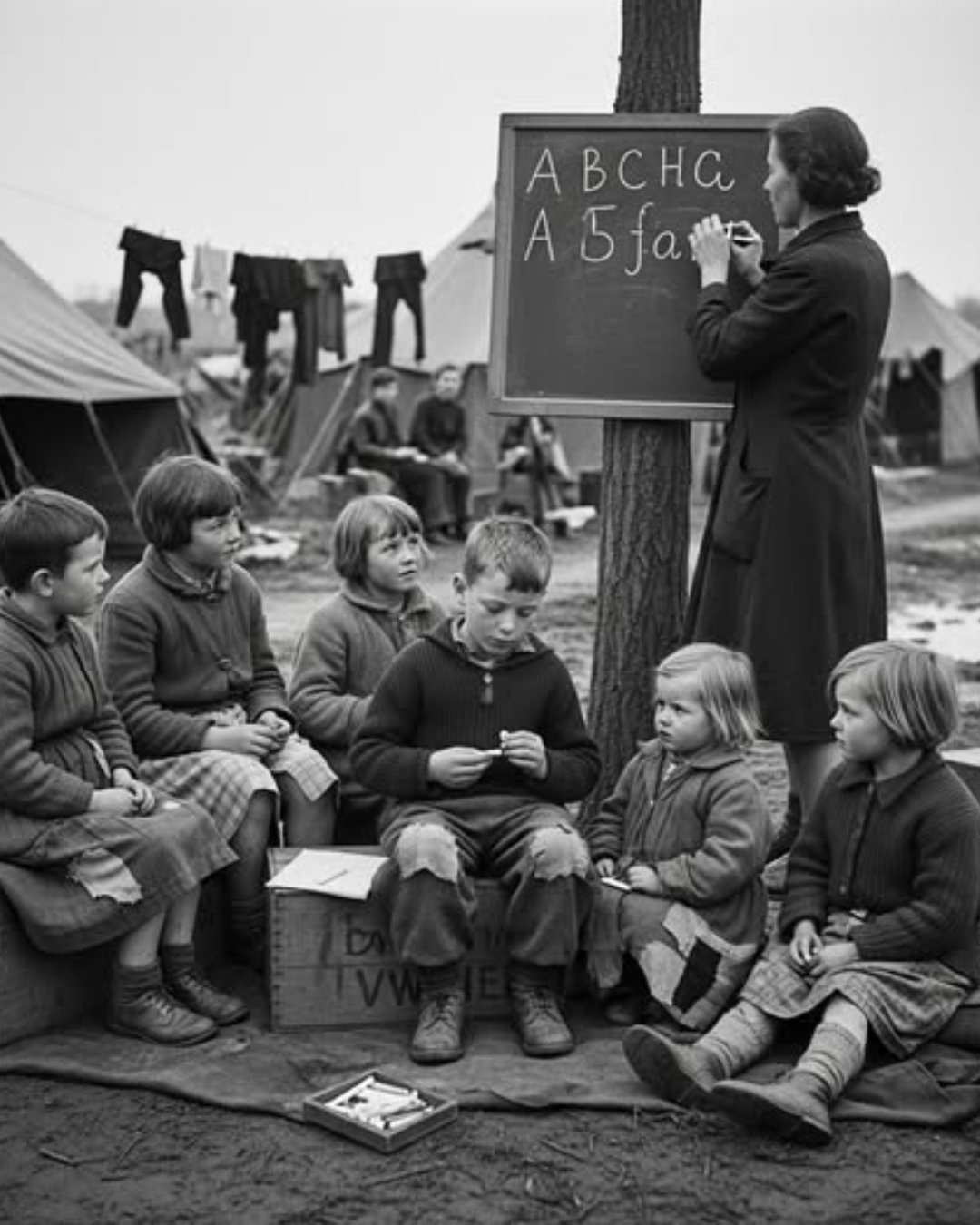 The Improvised School for Displaced Children – Autumn 1946 .US
