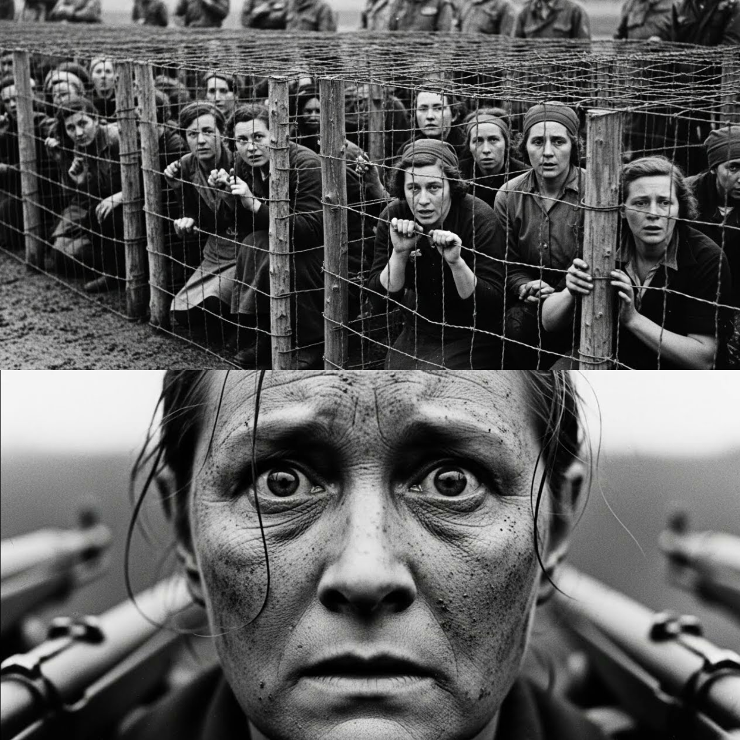 W amerykańskich obozach jenieckich: Niemieckie więźniarki przerażone brutalną więzienną izolacją w klatkach .NP.